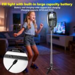 ⁦Perche à Selfie Extensible avec Support pour Téléphone et Lampe LED - عصا سيلفي مع إضاءة مدمجة ويد تحكم⁩ - الصورة ⁦4⁩