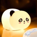 ⁦Lampe Tactile en Silicone Rechargeable USB - Veilleuse Enfant Panda⁩ - الصورة ⁦4⁩