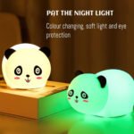 ⁦Lampe Tactile en Silicone Rechargeable USB - Veilleuse Enfant Panda⁩ - الصورة ⁦6⁩