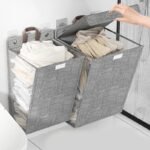 ⁦Panier à linge mural pliable pour vêtements sales, rangement pour linge, grande capacité⁩ - الصورة ⁦5⁩