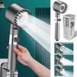Pommeau de douche haute pression réglable avec filtre, 3 modes, économie d'eau