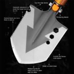 ⁦Pelle en ‎acier à haute teneur en carbone avec 3 Combinaisons de Longueur et outil de mesure - مجرفة متعددة الإستعمالات⁩ - الصورة ⁦5⁩