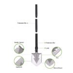 ⁦Pelle en ‎acier à haute teneur en carbone avec 3 Combinaisons de Longueur et outil de mesure - مجرفة متعددة الإستعمالات⁩ - الصورة ⁦3⁩