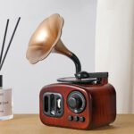 ⁦Boîte à musique rétro en bois, phonographe pour maison, Table classique⁩ - الصورة ⁦5⁩