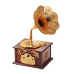 ⁦Phonographe trompette dorée et boîte à Bijoux Décorative - صندوق موسيقي⁩ - الصورة ⁦3⁩