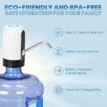 ⁦Pompe à bouteille d'eau, distributeur d'eau universel de 5 gallons rechargeable⁩ - الصورة ⁦5⁩