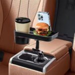 ⁦Plateau et Porte-Gobelet avec Support Téléphone pour Voiture - حامل مأكولات ومشروبات مع موضع للهاتف⁩ - الصورة ⁦3⁩