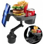 Plateau et Porte-Gobelet avec Support Téléphone pour Voiture - حامل مأكولات ومشروبات مع موضع للهاتف