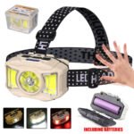 Lampe frontale LED COB à induction Rechargeable par USB 5 Modes - مصباح رأس قابل للشحن