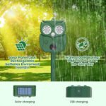 ⁦Répulsif pour animaux solaire à ultrasons et parasites⁩ - الصورة ⁦4⁩