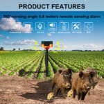 ⁦Répulsif pour animeux Capteur de mouvement à énergie solaire, alarme sonore et lumineuse 6 LED -  مستشعر حركة يعمل بالطاقة الشمسية لطارد الحيوانات⁩ - الصورة ⁦5⁩
