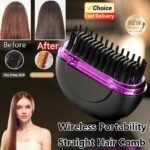 ⁦Mini Brosse à lisser électrique sans fil avec 3 réglages de chaleur - مشط حراري حجم صغير ومحمول⁩ - الصورة ⁦3⁩