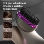 ⁦Mini Brosse à lisser électrique sans fil avec 3 réglages de chaleur - مشط حراري حجم صغير ومحمول⁩ - الصورة ⁦7⁩
