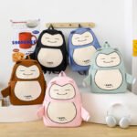 ⁦Ensemble de Sacs Snorlax 3Pcs Design Kawaii Marron - حقيبة مدرسية 3 قطع لون بني⁩ - الصورة ⁦2⁩