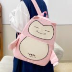 ⁦Ensemble de Sacs Snorlax 3Pcs Design Kawaii Rose- حقيبة مدرسية 3 قطع لون وردي⁩ - الصورة ⁦5⁩