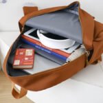 ⁦Ensemble de Sacs Snorlax 3Pcs Design Kawaii Marron - حقيبة مدرسية 3 قطع لون بني⁩ - الصورة ⁦5⁩