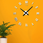 ⁦Horloge Murale Romain 3D pour Salon Chambre Décorations Moderne - Silver⁩ - الصورة ⁦2⁩