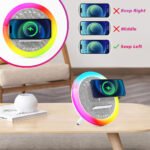 ⁦Haut-parleur et Lampe de Chevet avec Lumière d'ambiance RGB et Chargeur Induction 15W - مكبر صوت وشاحن لاسلكي مع إضاءة ملونة⁩ - الصورة ⁦2⁩