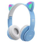 ⁦Casque Bluetooth sans fil avec oreilles de chat LED clignotantes P47M⁩ - الصورة ⁦7⁩