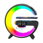 ⁦Réveil intelligente type G Bluetooth chargement sans fil haut-parleur RGB lumineuses - Noir⁩ - الصورة ⁦4⁩