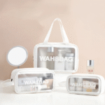 ⁦Pack 3 Pcs Sacs de toillete trousse à cosmétiques, trousse de maquillage, trousse de toilette étanche⁩ - الصورة ⁦2⁩