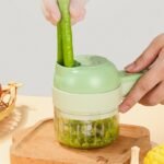 ⁦Set de coupe-légumes électrique portable 4 en 1 Chargement USB⁩ - الصورة ⁦4⁩