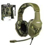 Konix Mythics Casque gaming filaire PS-400 pour console Haut-parleurs 40 mm - Microphone - Motif camouflage vert kaki