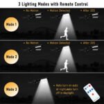 ⁦Lampadaires solaires d'extérieur 200 LED avec télécommande et détecteur de mouvement - مصباح بالطاقة الشمسية⁩ - الصورة ⁦3⁩