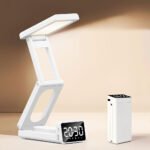 ⁦Lampe de bureau rechargeable sans fil avec réveil LED et power bank 10 000 mAh - مصباح مكتب ومصباح مع شاحن متنقل⁩ - الصورة ⁦6⁩