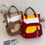 ⁦Ensemble de sacs d’école Kawai pour Enfants 2Pcs Avec Pochette Marron – محفظة 2 قطع كاواي مع محفظة صغيرة بني⁩ - الصورة ⁦3⁩