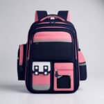 ⁦Sac à Dos Enfant pour École primaire de Haute Qualité Bleu et Rose - حقيبة ظهر مدرسية للأطفال أزرق ووردي.⁩ - الصورة ⁦3⁩