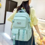 ⁦Sacs à dos d'école Style Décontracté XHD Vert- حقيبة ظهر مدرسية أخضر⁩ - الصورة ⁦4⁩