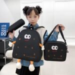 Ensemble de sacs d’école Kawai pour adolescents 3Pcs Language Noir – محفظة 3 قطع كاواي أسود