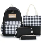 ⁦Ensemble de sacs d’école Kawai pour adolescents 4Pcs CLBD V4 Noir – محفظة 4 قطع كاواي أسود⁩ - الصورة ⁦2⁩