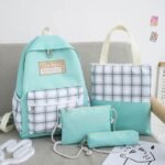 Ensemble de sacs d’école Kawai pour adolescents 4Pcs CLBD V4 Vert – محفظة 4 قطع كاواي أخضر