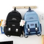 ⁦Ensemble de sacs d’école Kawai pour adolescents 5Pcs Bieyoumi Fashion Bleu – محفظة 5 قطع كاواي أزرق⁩ - الصورة ⁦3⁩