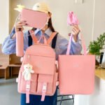 ⁦Ensemble de sacs d’école Kawai pour adolescents 5Pcs CLBD V2 Rose – محفظة 5 قطع كاواي وردي⁩ - الصورة ⁦4⁩
