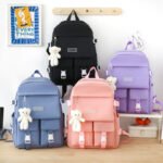 ⁦Ensemble de sacs d’école Kawai pour adolescents 5Pcs CLBD V2 Rose – محفظة 5 قطع كاواي وردي⁩ - الصورة ⁦2⁩