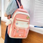 ⁦Ensemble de sacs d’école Kawai pour adolescents 4Pcs GUORANCHAO Rose – محفظة 4 قطع كاواي وردي⁩ - الصورة ⁦4⁩