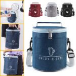 Sac à déjeuner isotherme portable avec bandoulière - حقيبة حفظ الطعام حافظة للحرارة