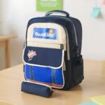 Sac à Dos pour Enfants avec Trousse Assortie 2504 Bleu Nuit - حقيبة ظهر مدرسية للأطفال مع مقلمة أزرق غامق