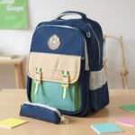 Sac à Dos pour Enfants avec Trousse Assortie KBAG Bleu Nuit V1 - حقيبة ظهر مدرسية للأطفال مع مقلمة أزرق ليلي