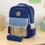 Sac à Dos pour Enfants avec Trousse Assortie KBAG Bleu Nuit V2 - حقيبة ظهر مدرسية للأطفال مع مقلمة أزرق ليلي
