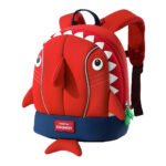 Sac à dos Enfants Design Requin Mignon Rouge - حقيبة أطفال برسوم القرش أحمر