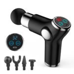 Massage Gun LCD Rechargeable 5 Vitesse 4 Tétes - جهاز تدليك بشاشة صغيرة تعمل باللمس