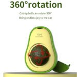 ⁦Boule murale en forme d'avocat et d'herbe à chat, jouets à lécher comestibles, friandises rotatives pour chaton, 360⁩ - الصورة ⁦3⁩