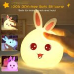⁦Lampe Tactile en Silicone Rechargeable USB - Veilleuse Enfant Lapin⁩ - الصورة ⁦2⁩