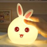 ⁦Lampe Tactile en Silicone Rechargeable USB - Veilleuse Enfant Lapin⁩ - الصورة ⁦6⁩