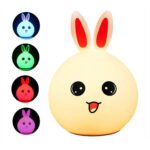 ⁦Lampe Tactile en Silicone Rechargeable USB - Veilleuse Enfant Lapin⁩ - الصورة ⁦7⁩