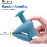 ⁦Poignée de porte en silicone avec ventouse pour absorber le choc 1Pcs - مقبض من سيليكون لحماية الحائط⁩ - الصورة ⁦4⁩